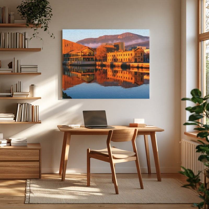 Salamanca Waterfront & Brooke Street Pier Reflection — Hobart, Australia, view 4