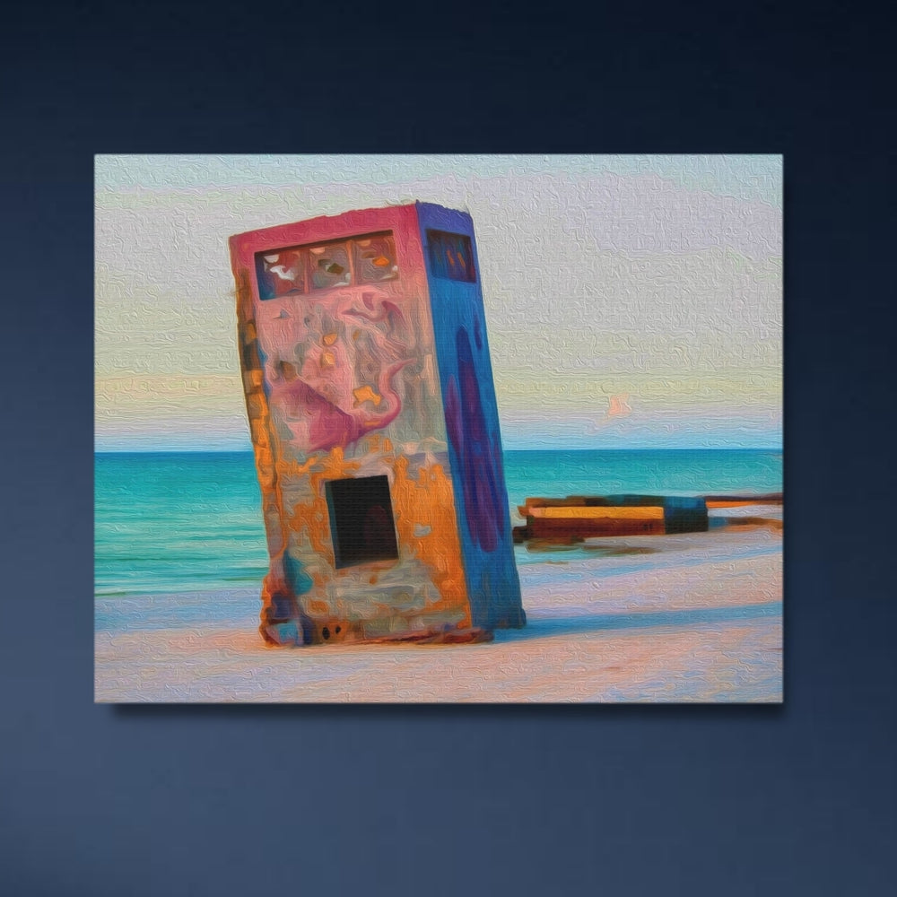 Holbox Island, Mexico | Rustic Beach Relic Shore | Original Series Gallery Canvas detail