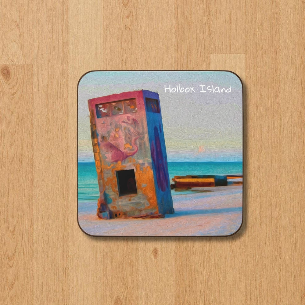 Holbox Island, Mexico | Rustic Beach Relic Shore | Original Series Hardboard Coaster