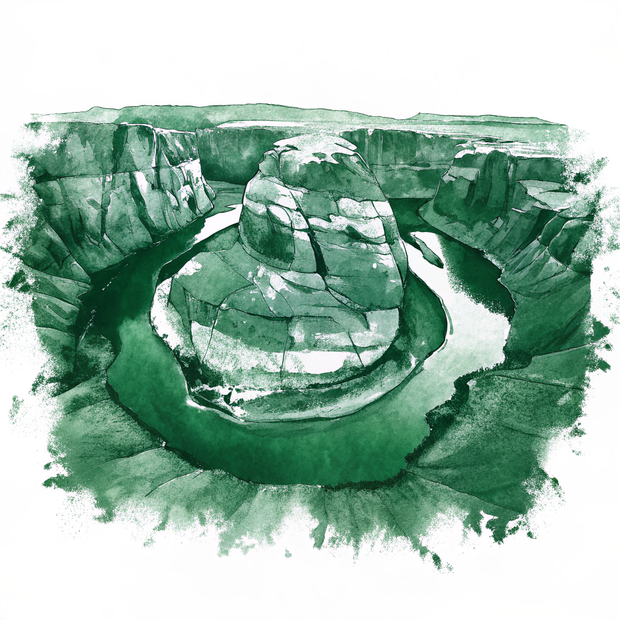 Horseshoe Bend watercolor