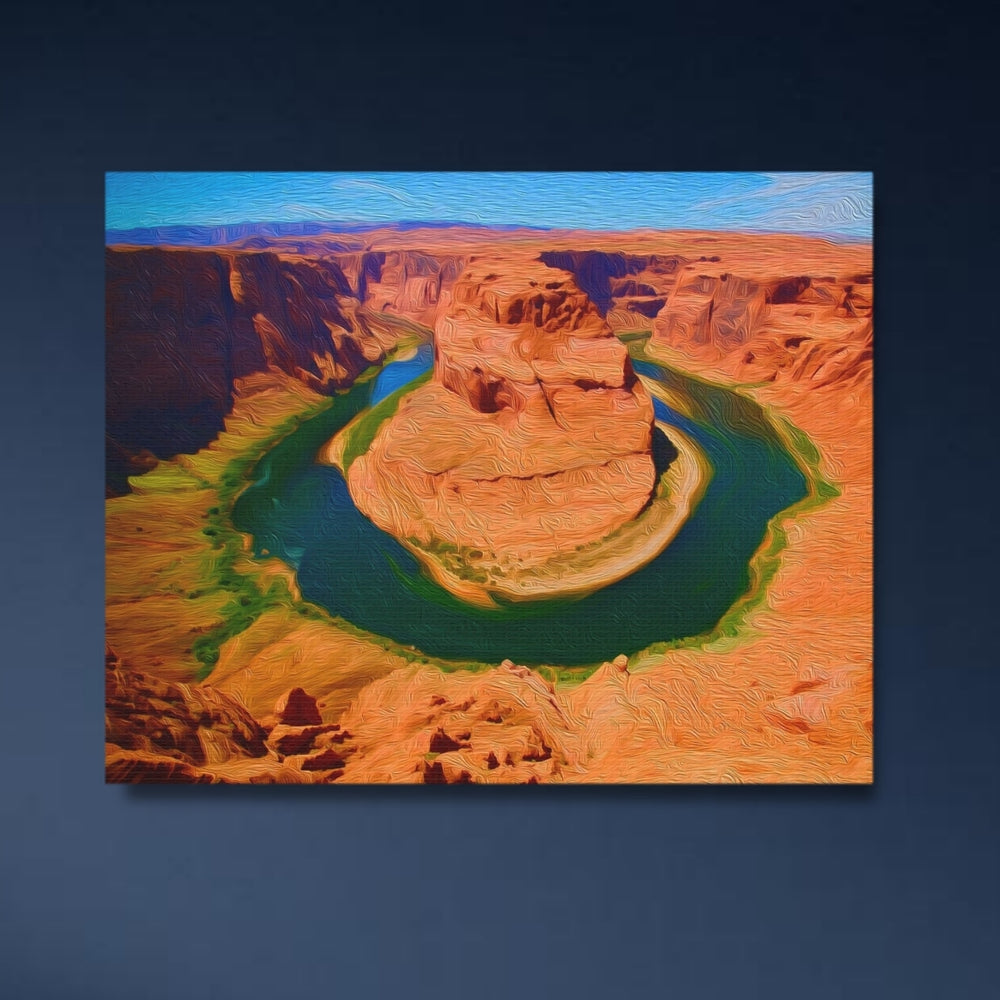 Horseshoe Bend, Arizona | Colorado River Horseshoe Bend | Original Series Gallery Canvas detail