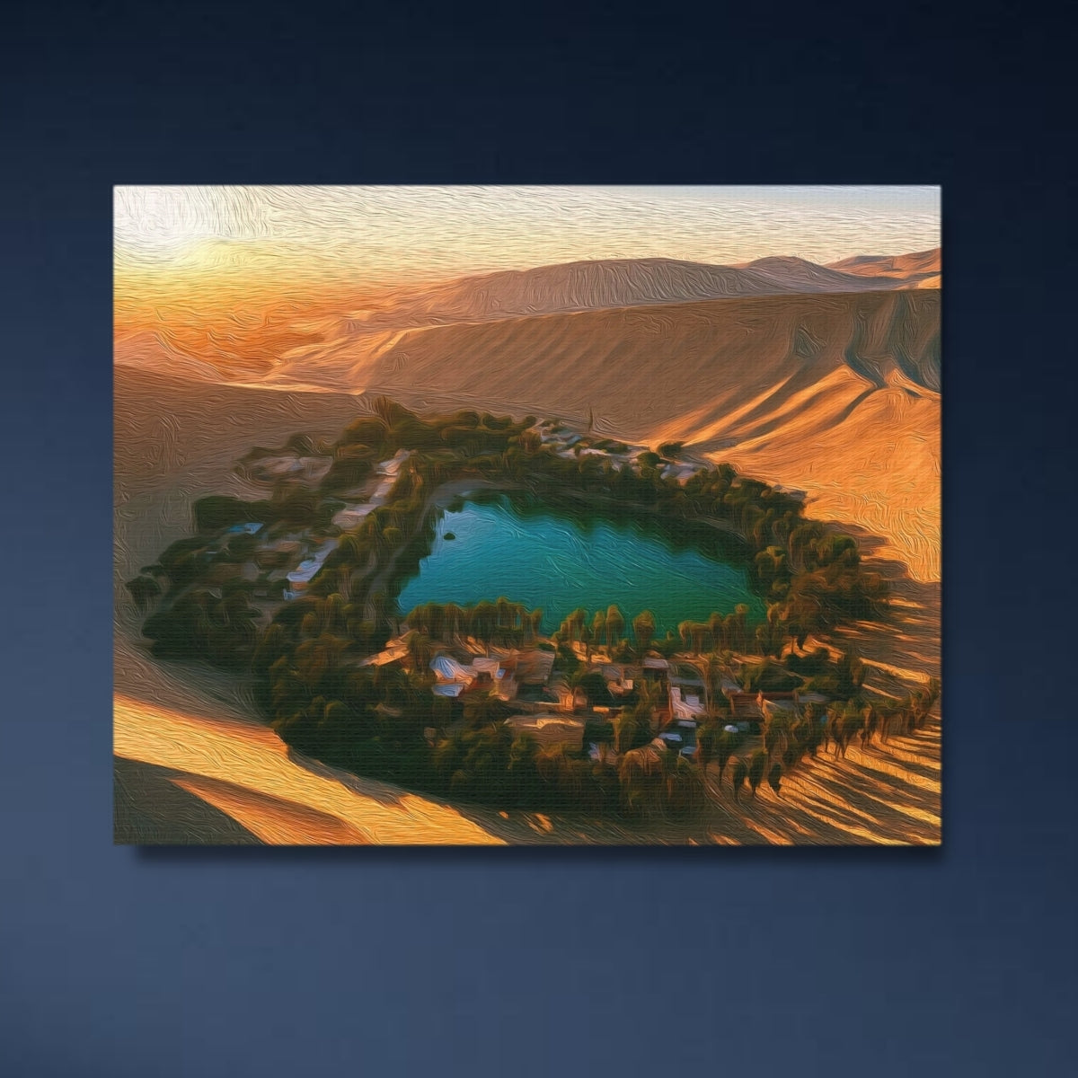 Huacachina Oasis Aerial View — Huacachina, Peru, study 4