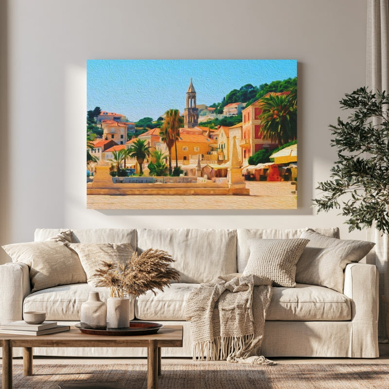 Hvar Harbor Promenade — Hvar, Croatia, view 1