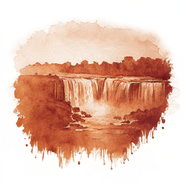 Iguazu Falls watercolor