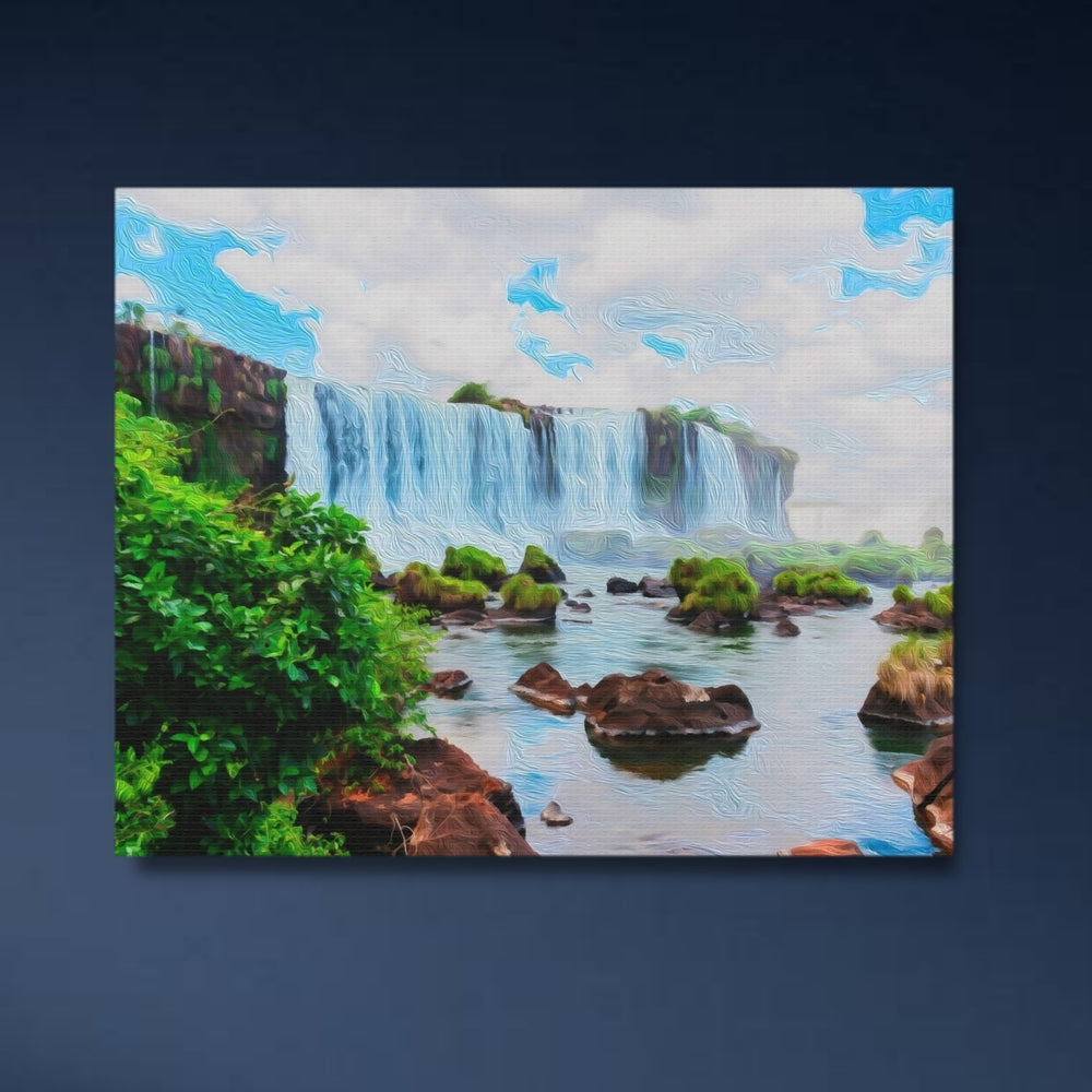 Iguazu Falls, Argentina | Iguazu Falls Jungle Cascade | Original Series Gallery Canvas detail