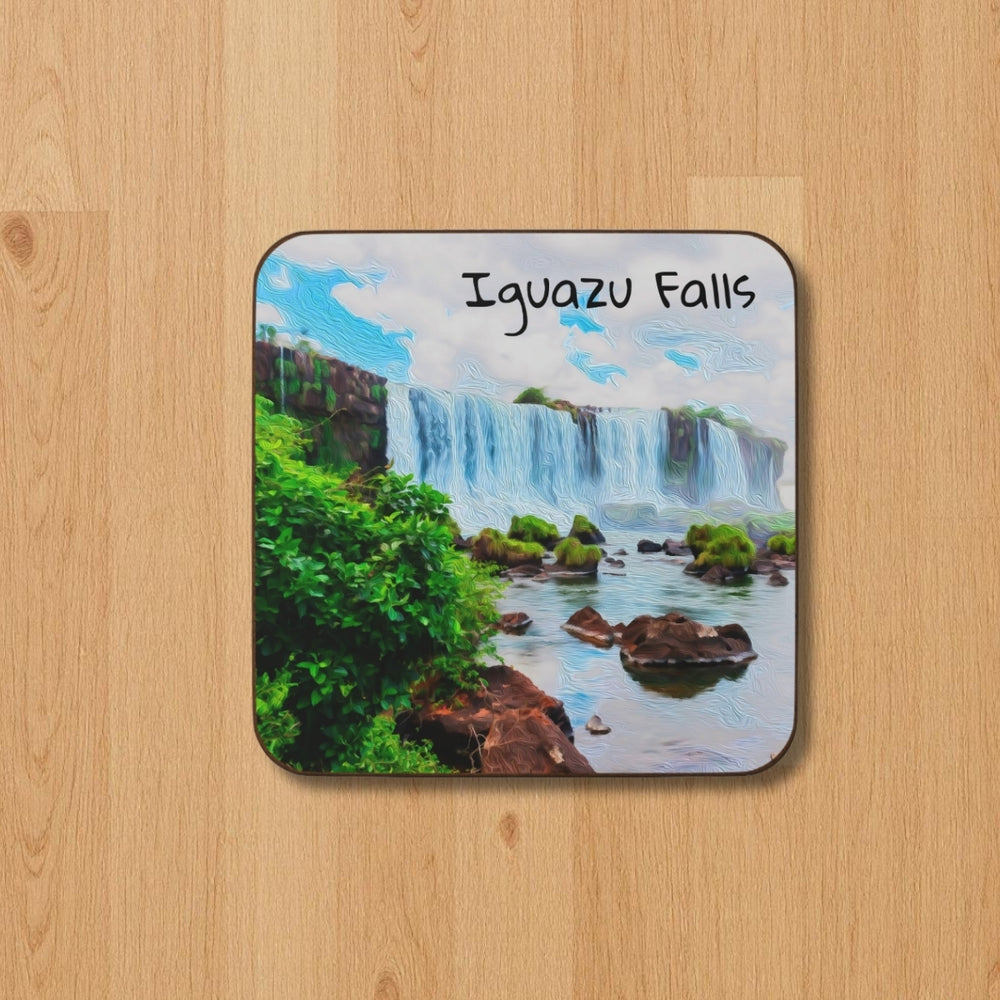 Iguazu Falls, Argentina | Iguazu Falls Jungle Cascade | Original Series Hardboard Coaster