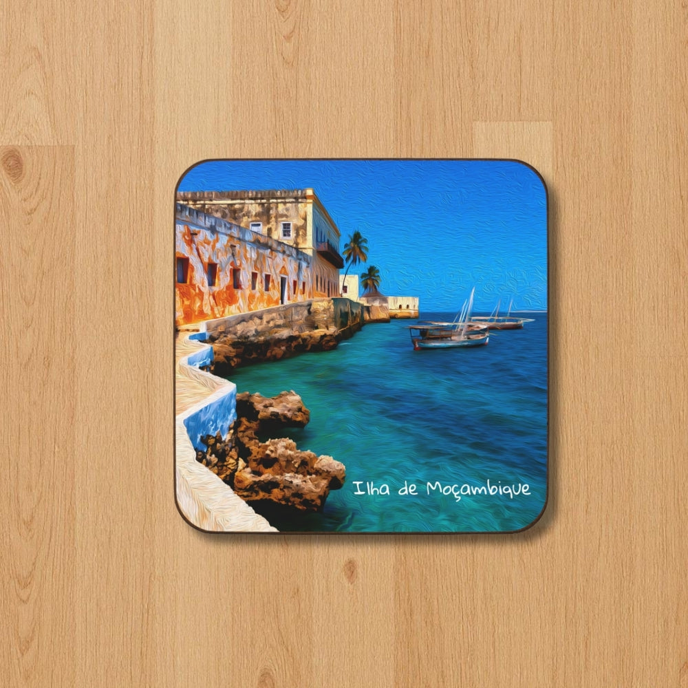 Ilha de Moçambique, Mozambique | Historic Island Coastal Waterfront | Original Series Hardboard Coaster