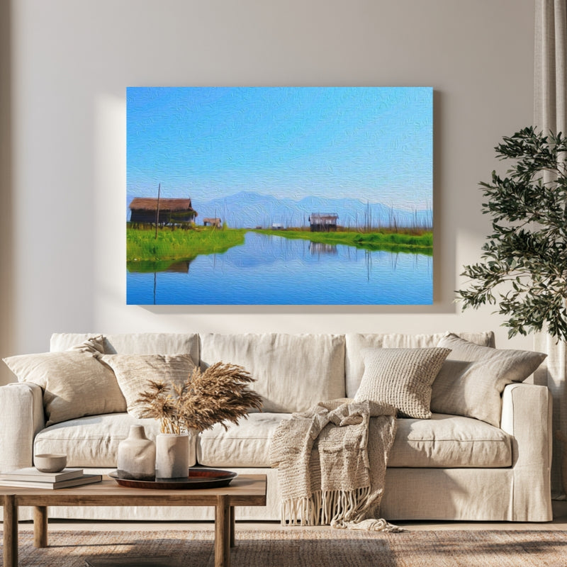 Floating Villages on Lake — Inle Lake, Myanmar, view 1