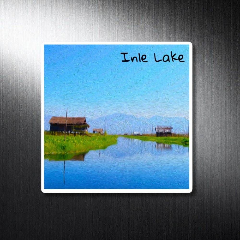 Inle Lake, Myanmar | Floating Villages on Lake | Original Series Decorative Magnet