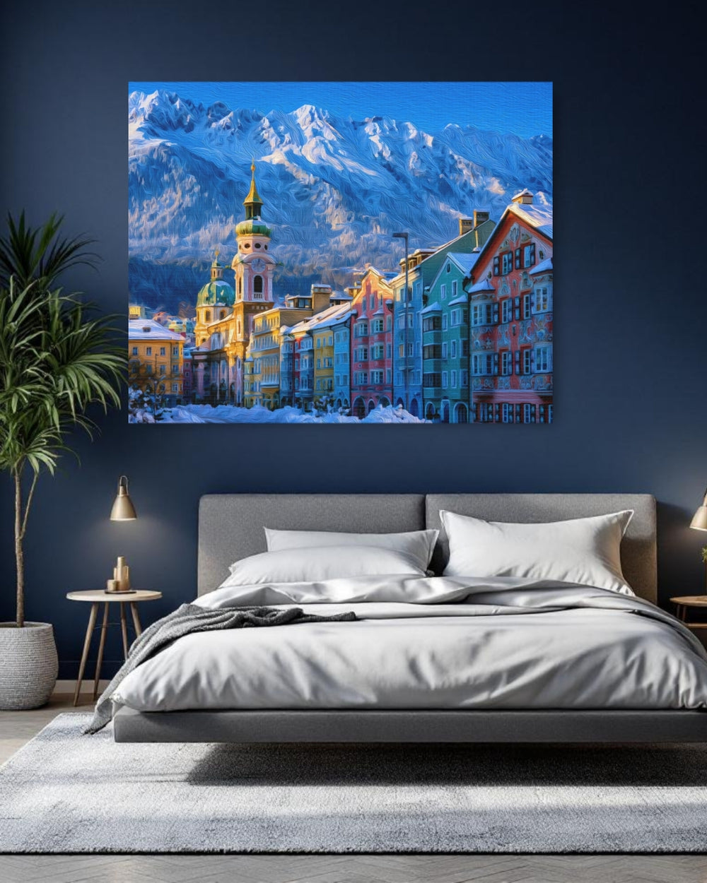 Innsbruck, Austria | Alpine Old Town Winter | Original Series Gallery Canvas detail