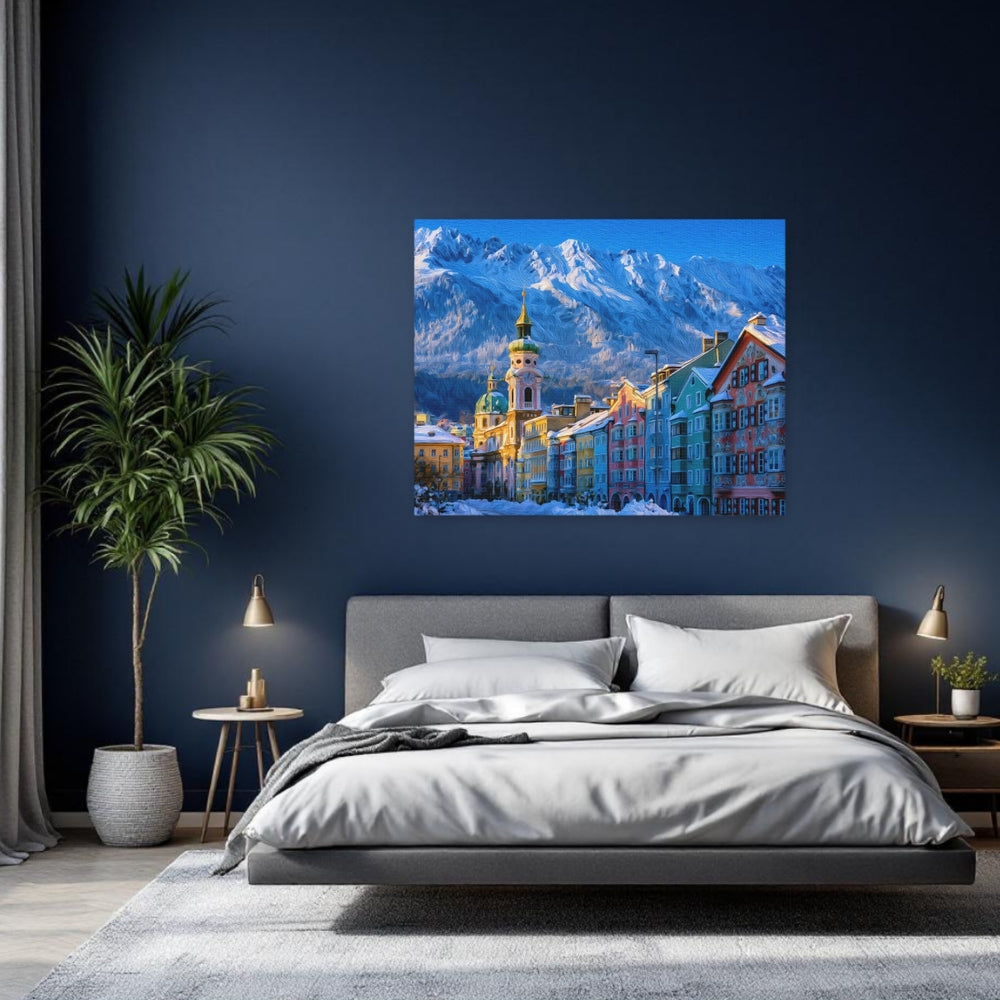 Innsbruck, Austria | Alpine Old Town Winter | Original Series Gallery Canvas detail