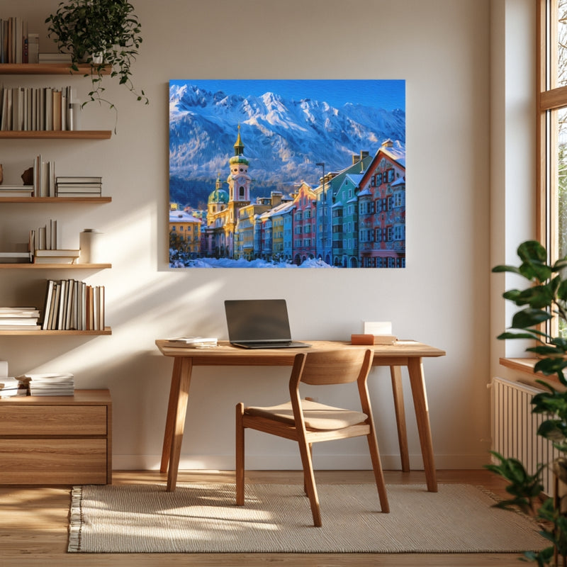Altstadt Colorful Row Houses & Nordkette — Innsbruck, Austria, view 4