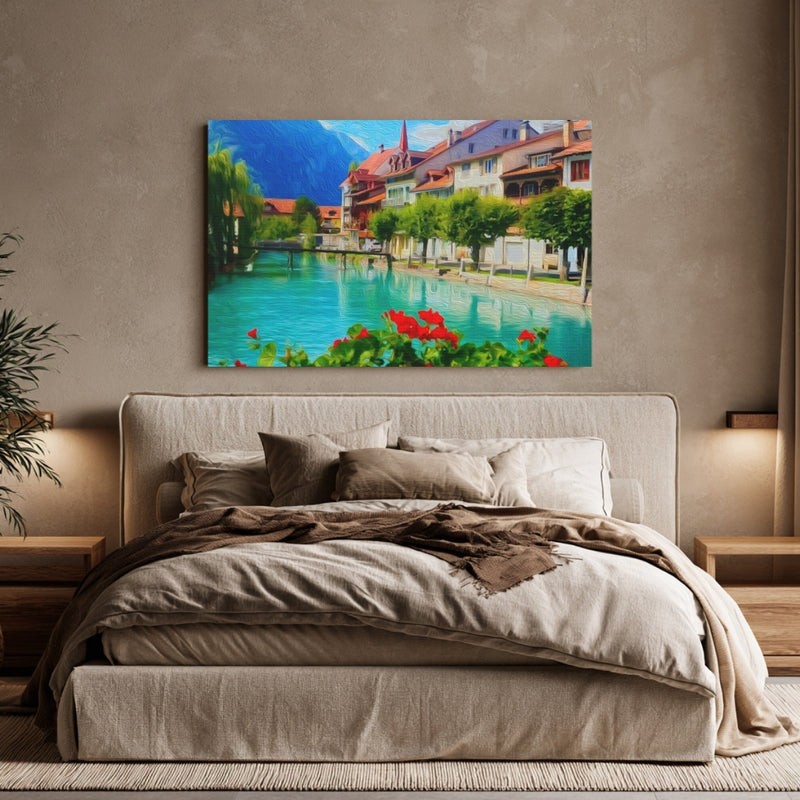 Aare River Unterseen Old Town — Interlaken, Switzerland, view 6
