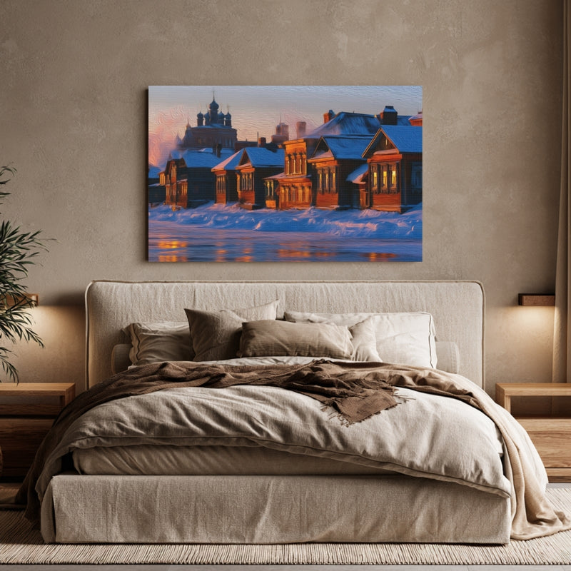 Siberian Winter Riverside Village — Irkutsk, Russia, view 6