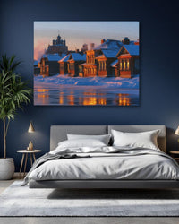 Siberian Winter Riverside Village — study 1 thumbnail