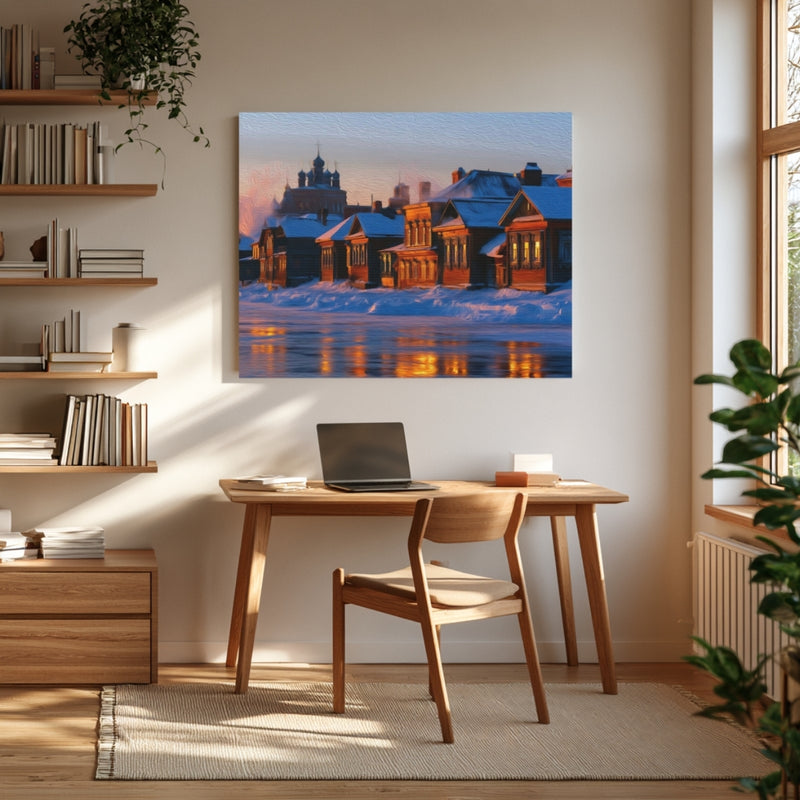 Siberian Winter Riverside Village — Irkutsk, Russia, view 4