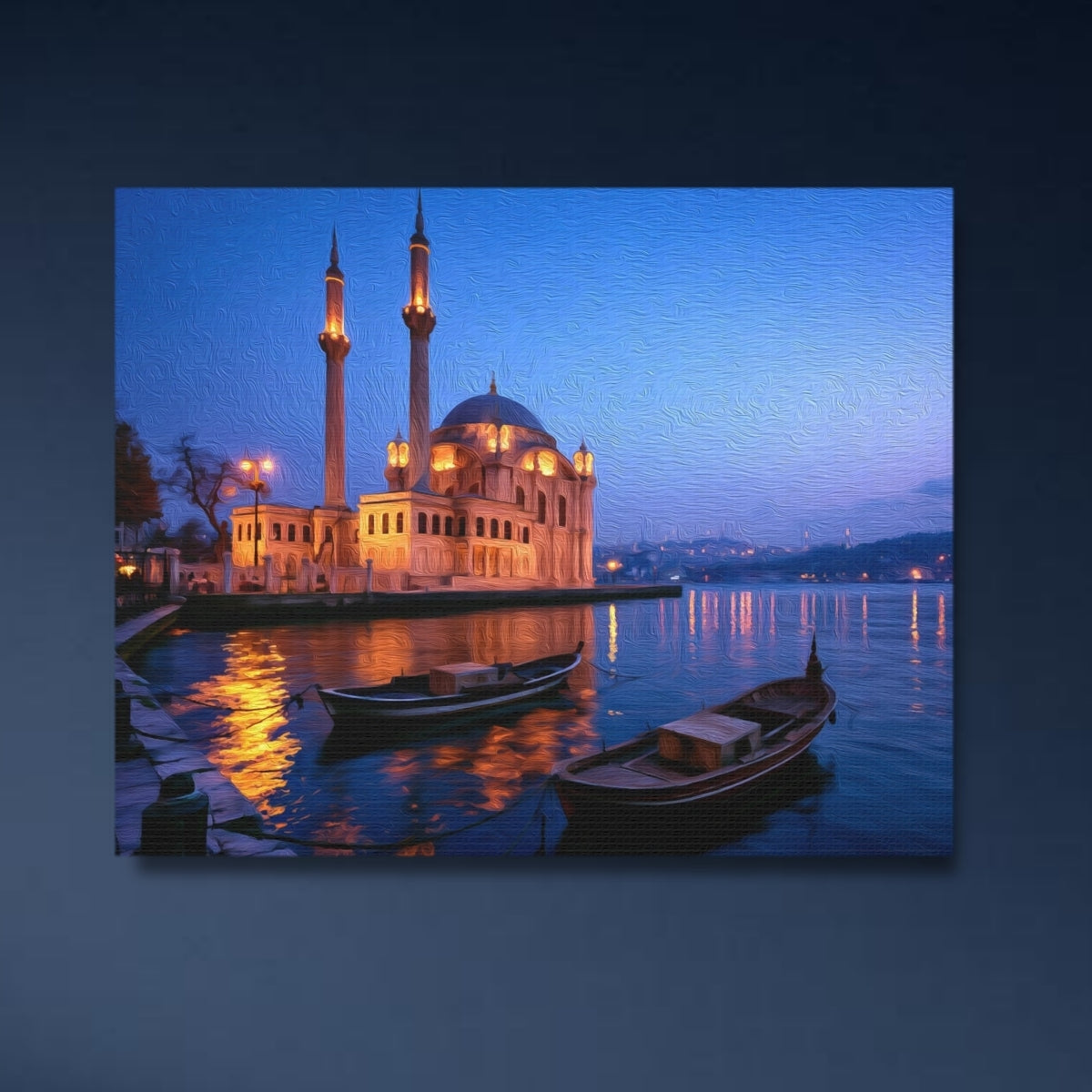 Istanbul, Turkey | Ortakoy Mosque Bosphorus Waterfront | Original Series Gallery Canvas close-up detail