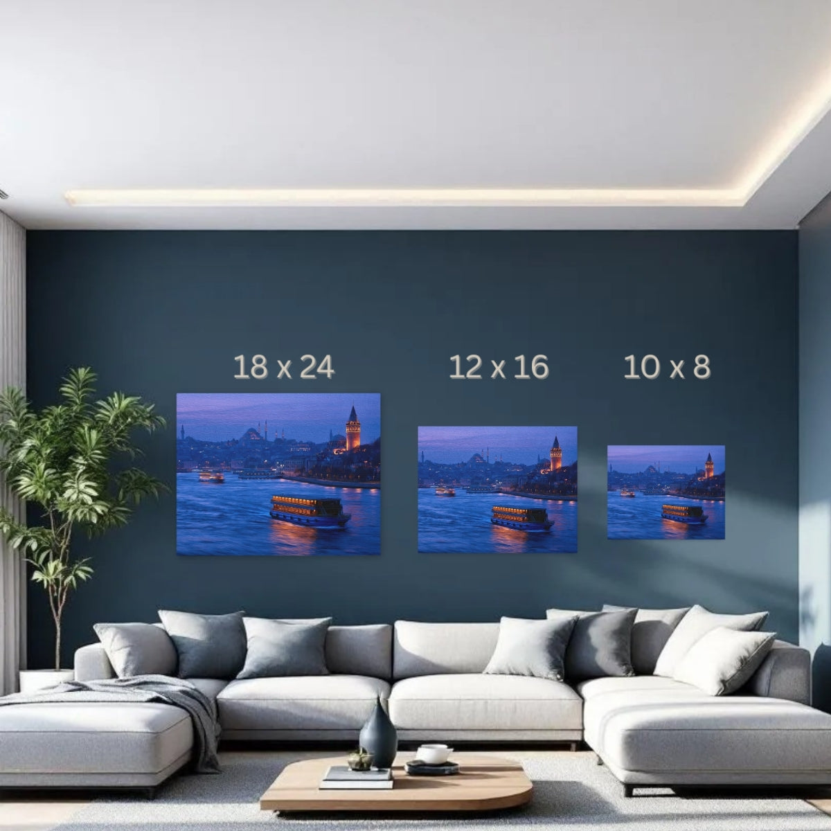 Istanbul, Turkey | Galata Tower Golden Horn | Original Series Gallery Canvas detail