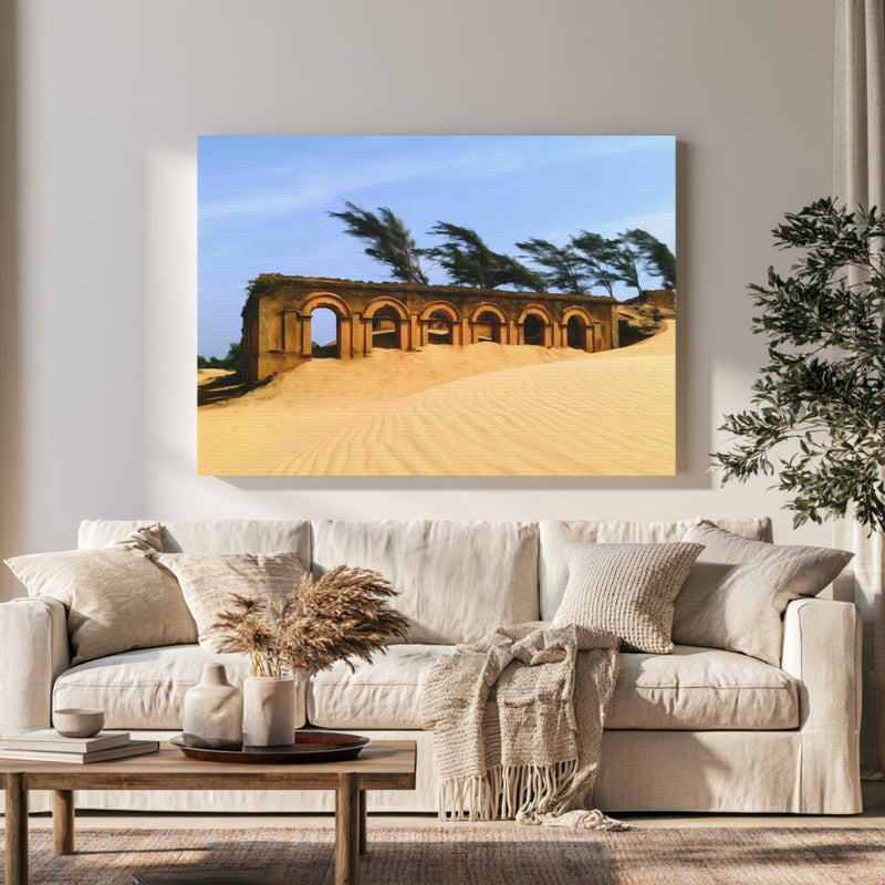 Casuarina Beach Ruins Arches in a room — Jaffna, Sri Lanka