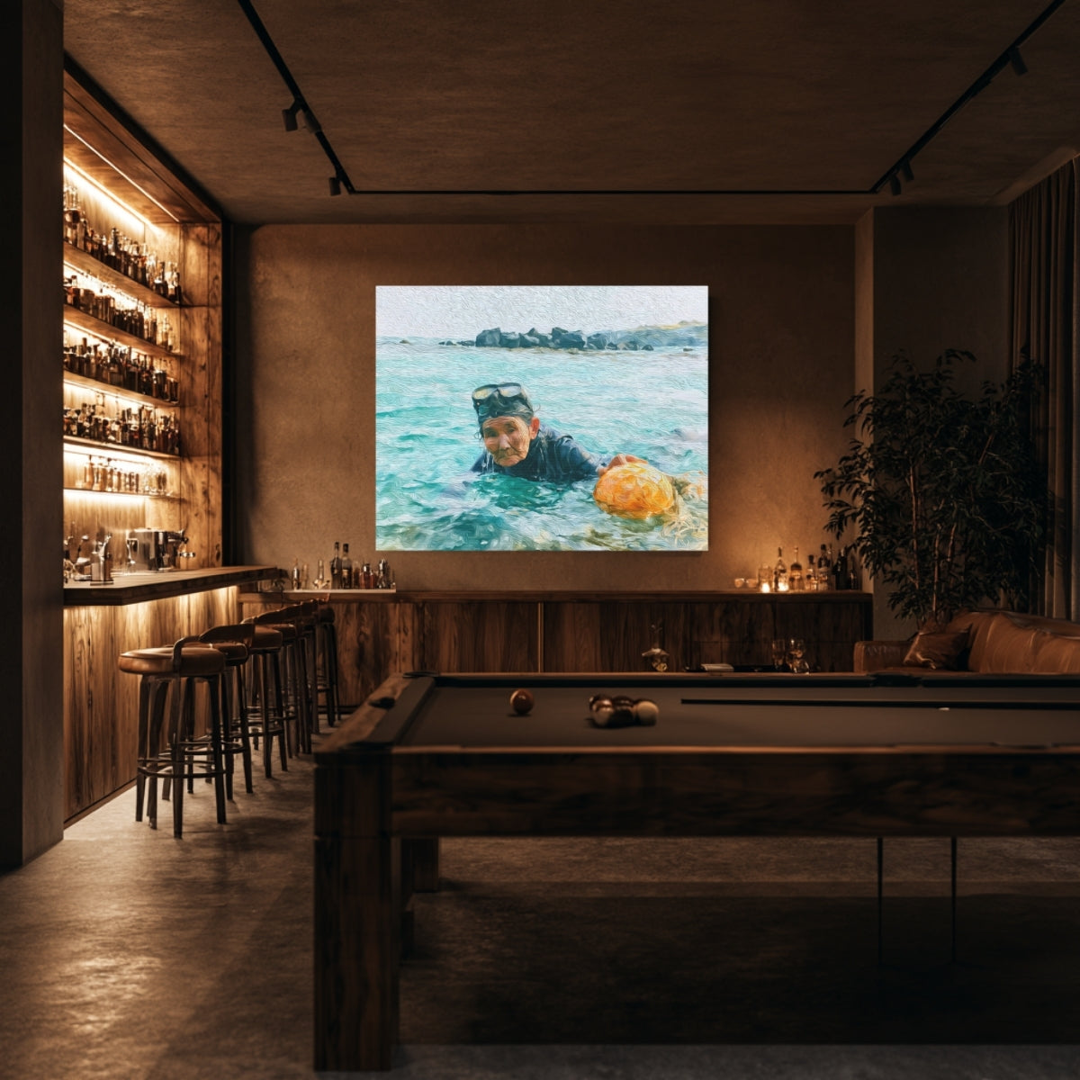 Jeju Haenyeo Diver Emerging Sea — Jeju Island, South Korea, view 5