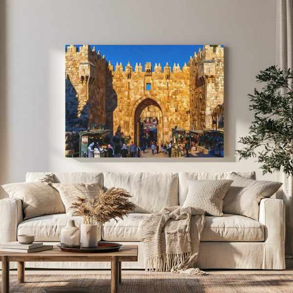 Jerusalem, Israel | Damascus Gate Old City | Original Series Gallery Canvas