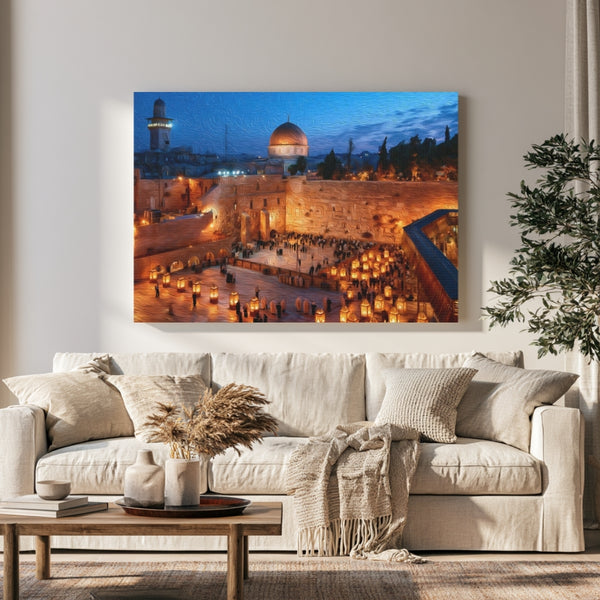 Jerusalem, Israel | Western Wall Jerusalem Night | Original Series Gallery Canvas