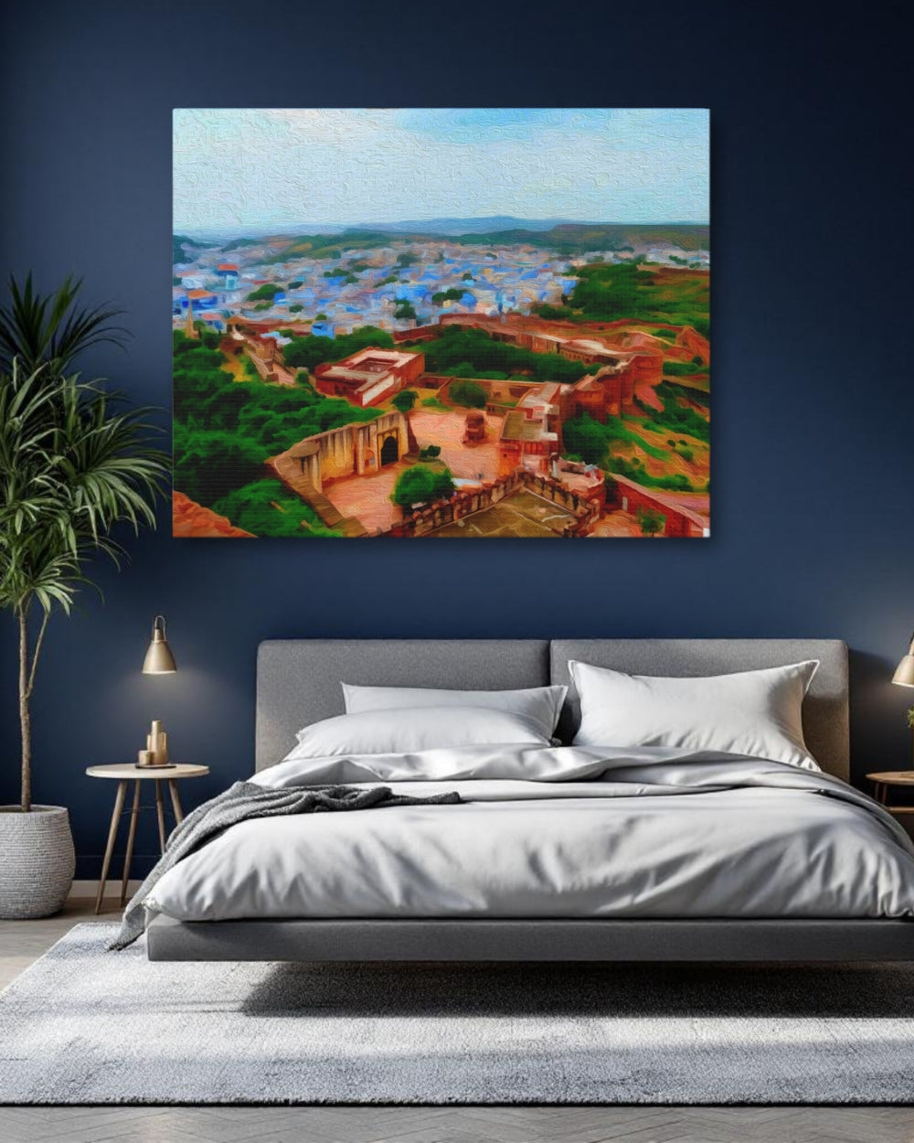 Jodhpur, India | Blue City Fort View | Original Series Gallery Canvas detail