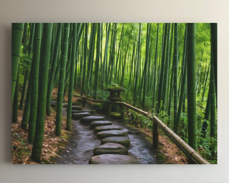 Bamboo Grove Stone Path — Kamakura, Japan