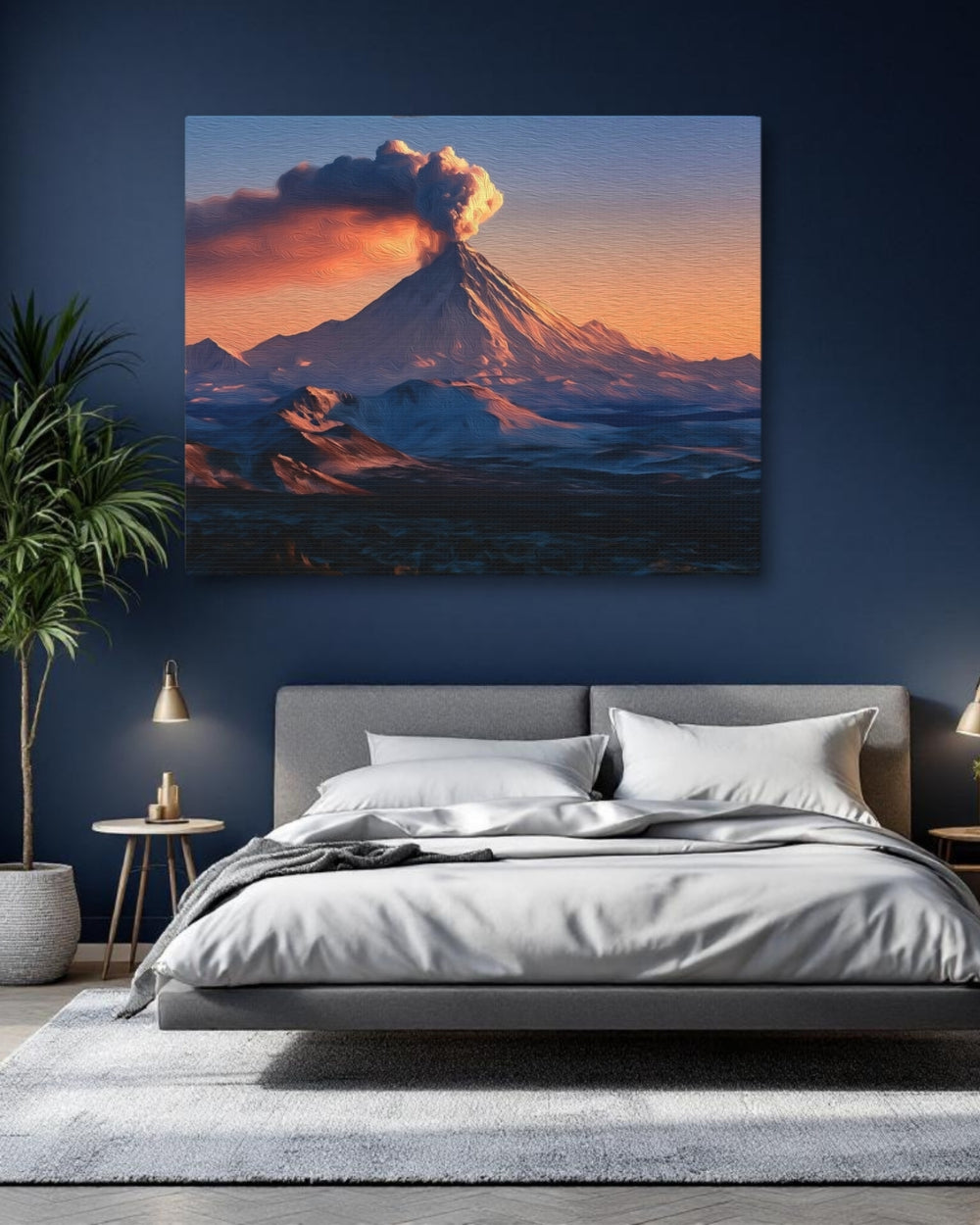 Kamchatka Peninsula, Russia | Volcanic Eruption at Sunset | Original Series Gallery Canvas detail