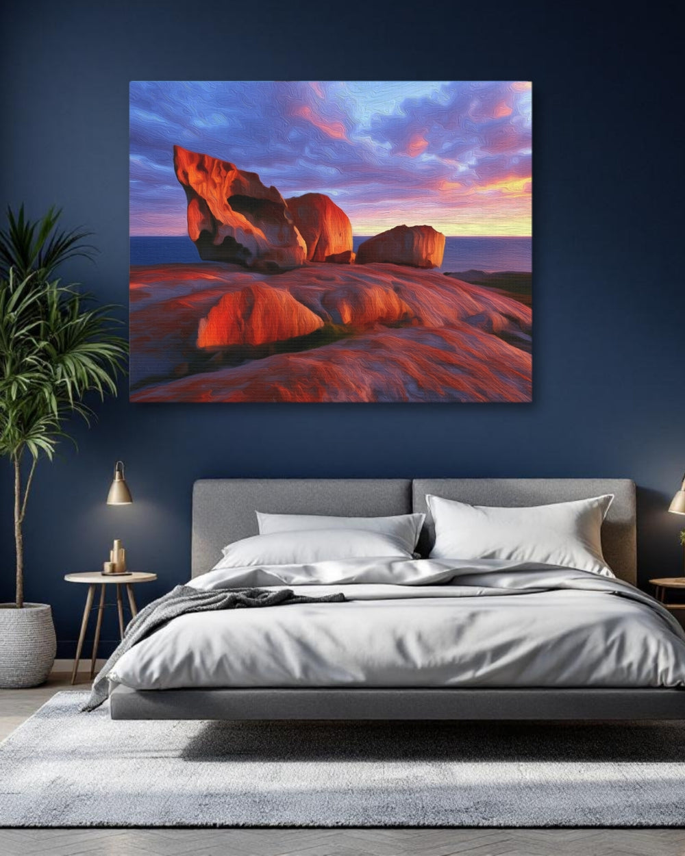 Kangaroo Island, Australia | Remarkable Rocks Coastal Sunset | Original Series Gallery Canvas detail