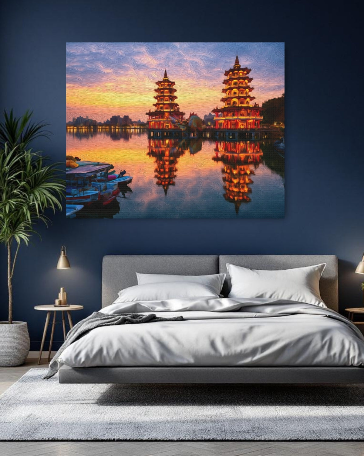 Dragon Tiger Pagodas at Dusk — Kaohsiung, Taiwan, study 1