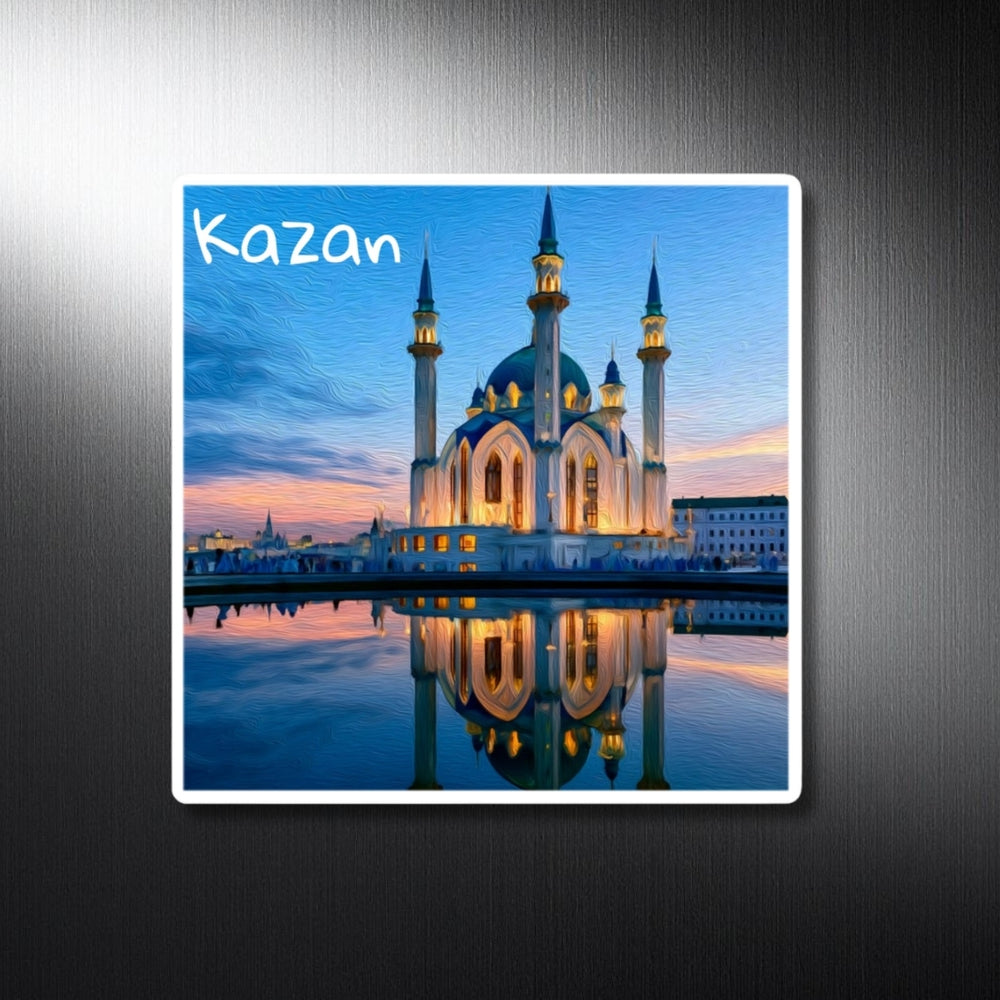 Kazan, Russia | Kul Sharif Mosque Twilight | Original Series Decorative Magnet