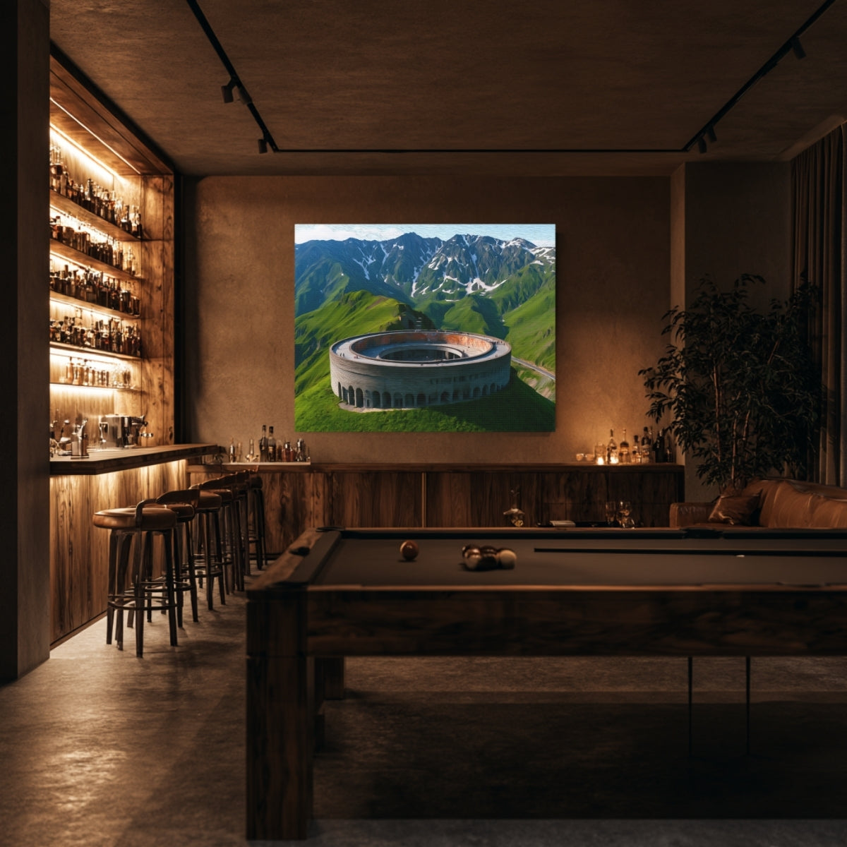 Kazbegi Mountain Amphitheater Monument — Kazbegi, Georgia, view 5