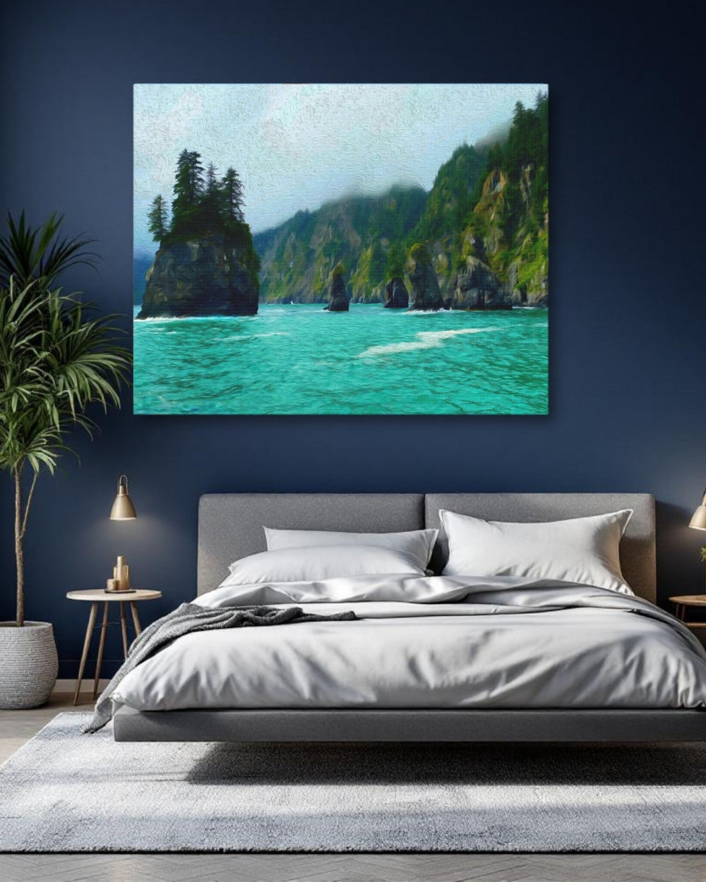 Kenai Fjords, Alaska | Rugged Coastal Fjord Seascape | Original Series Gallery Canvas detail