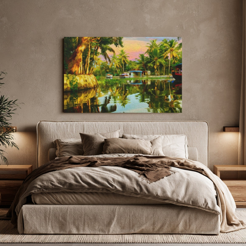 Kerala Backwaters Canal Scene — Kerala Backwaters, India, view 6