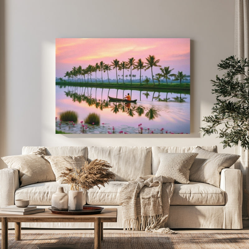 Kerala Backwaters Palm Canals in a room — Kerala Backwaters, India