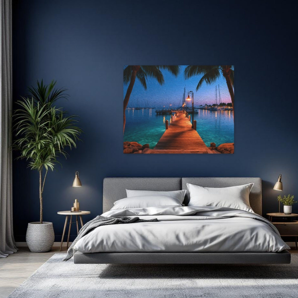 Key West, Florida | Key West Marina Pier Dusk | Original Series Gallery Canvas detail