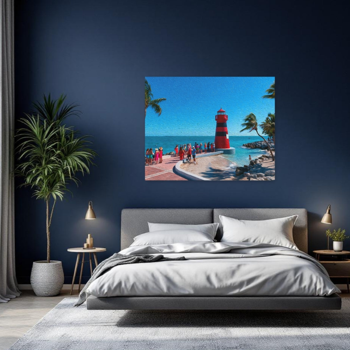 Key West, Florida | Key West Coastal Lighthouse Point | Original Series Gallery Canvas detail