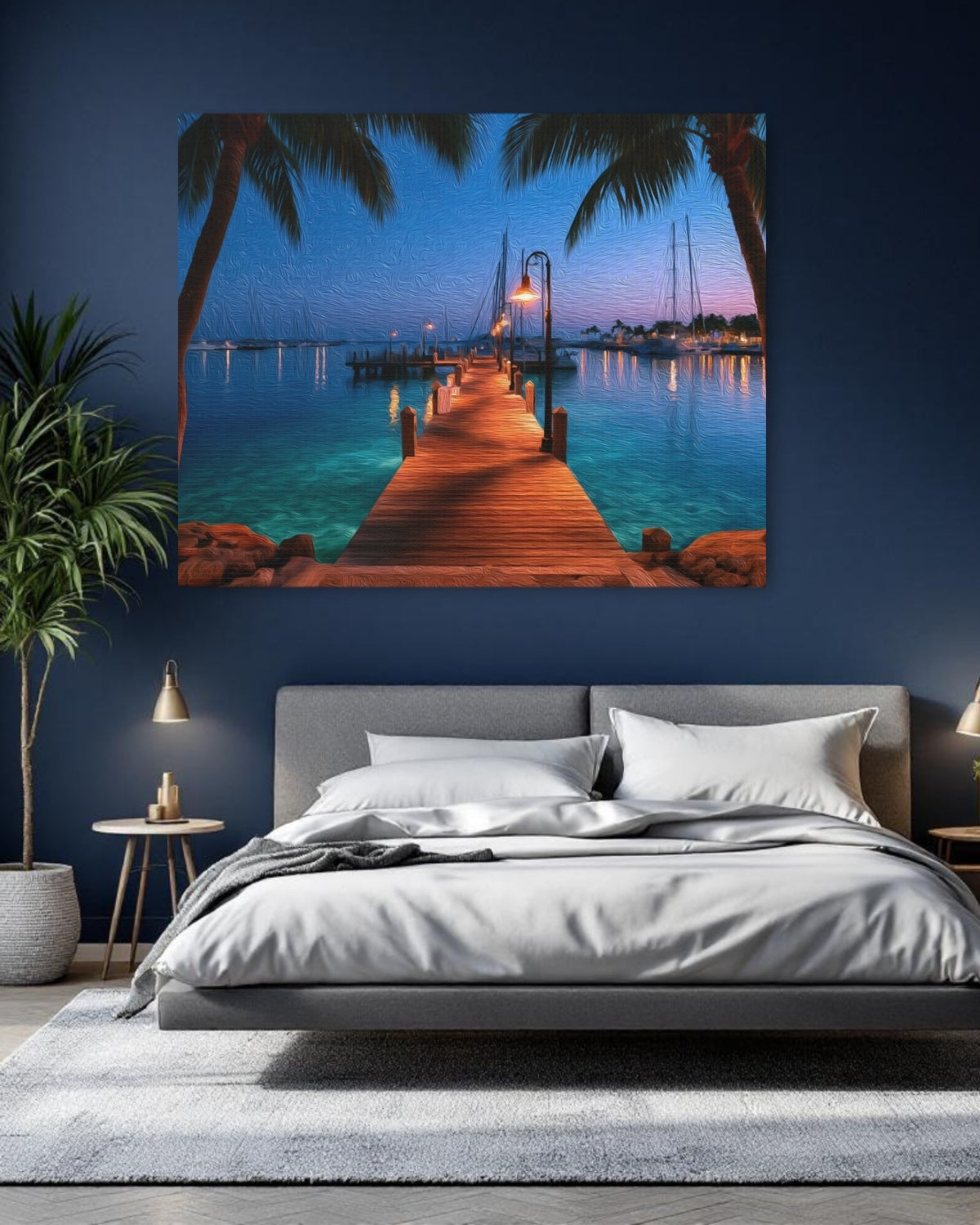 Key West, Florida | Key West Marina Pier Dusk | Original Series Gallery Canvas detail