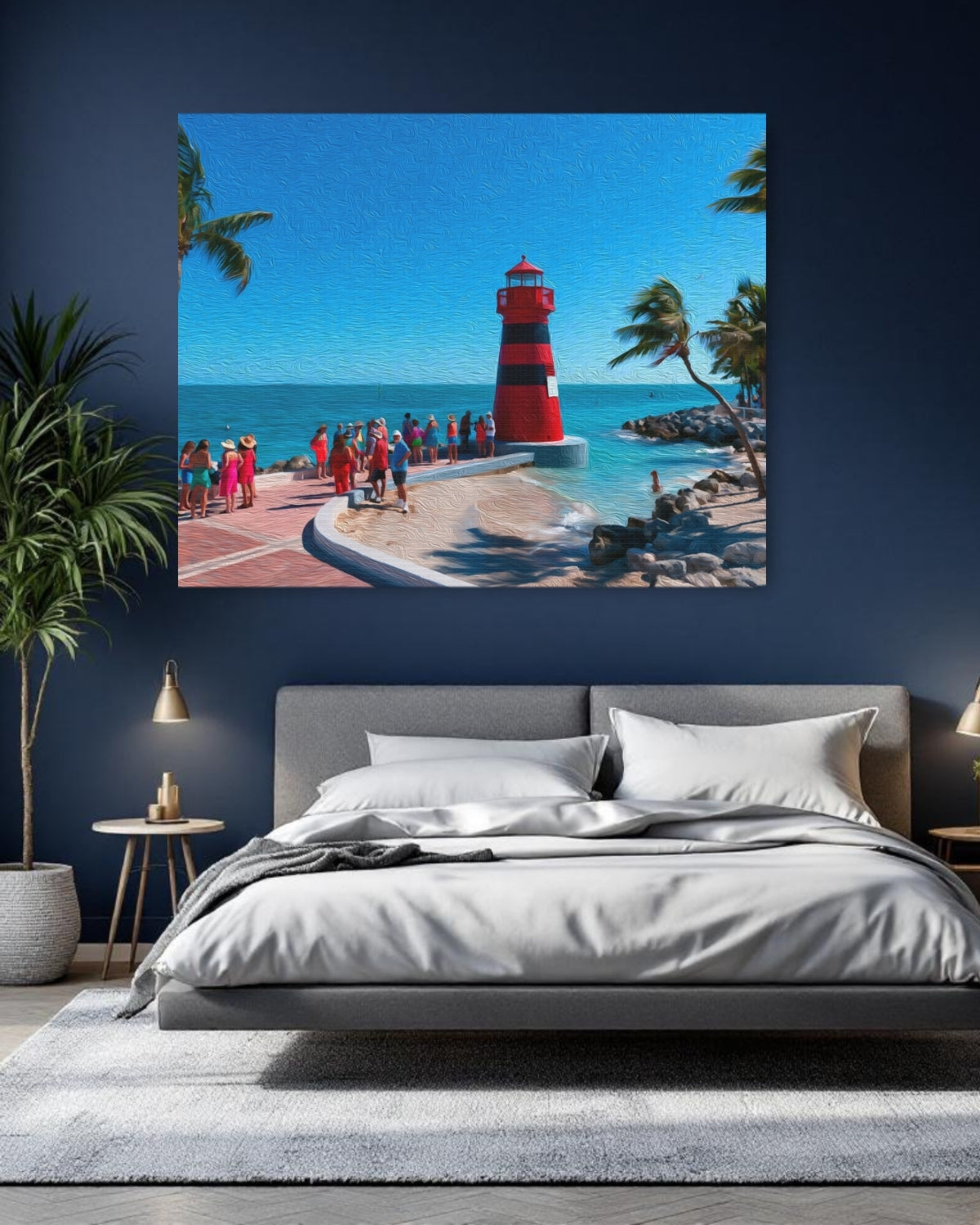 Key West, Florida | Key West Coastal Lighthouse Point | Original Series Gallery Canvas detail