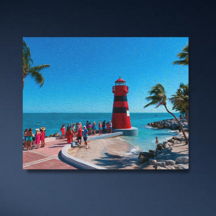 Key West, Florida | Key West Coastal Lighthouse Point | Original Series Gallery Canvas