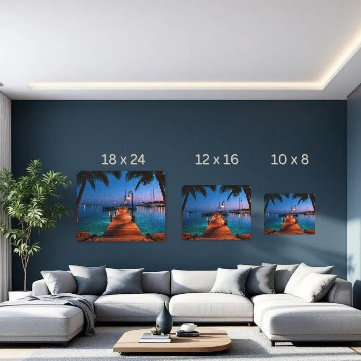 Key West, Florida | Key West Marina Pier Dusk | Original Series Gallery Canvas detail