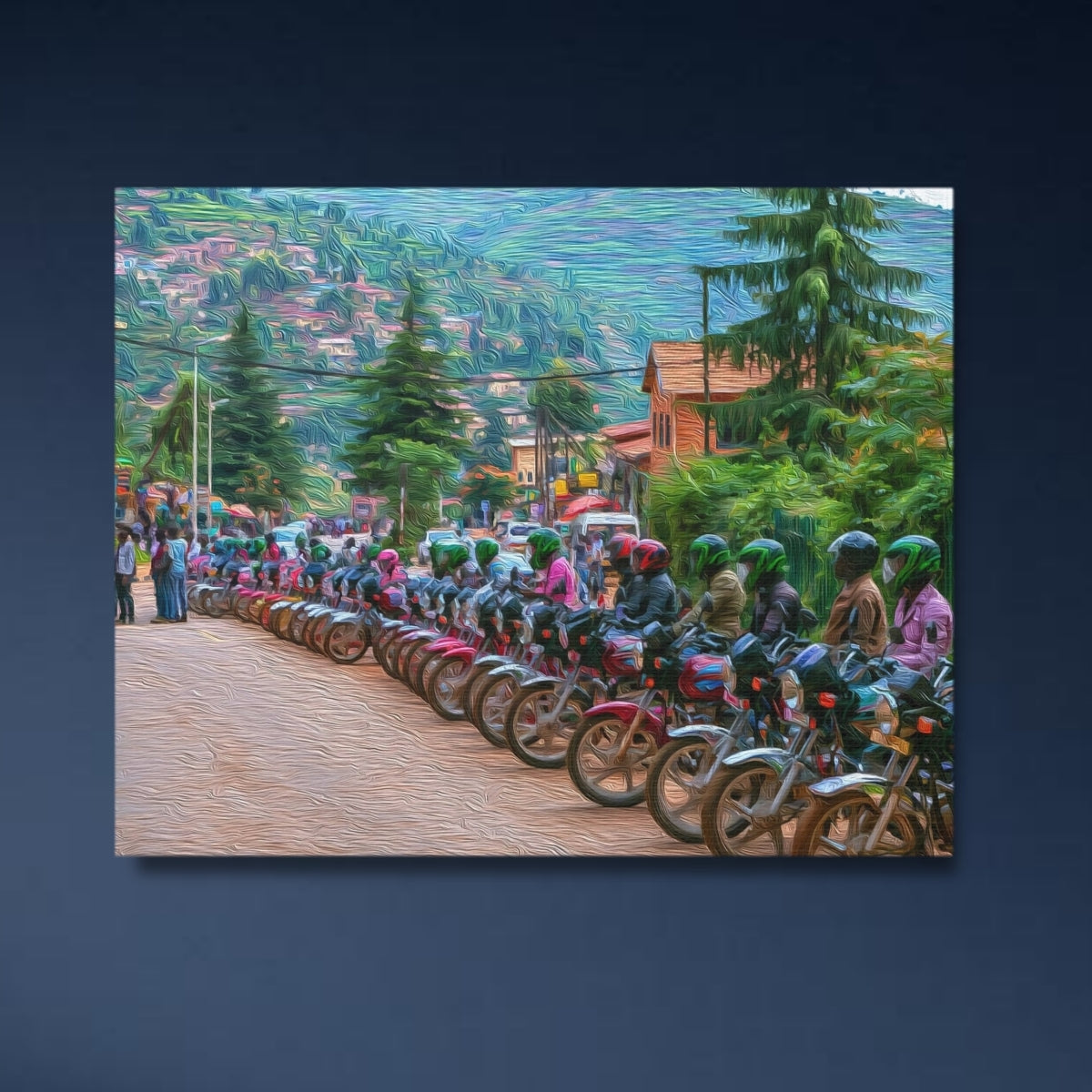 Kigali Moto Taxi Queue — Kigali, Rwanda, study 4