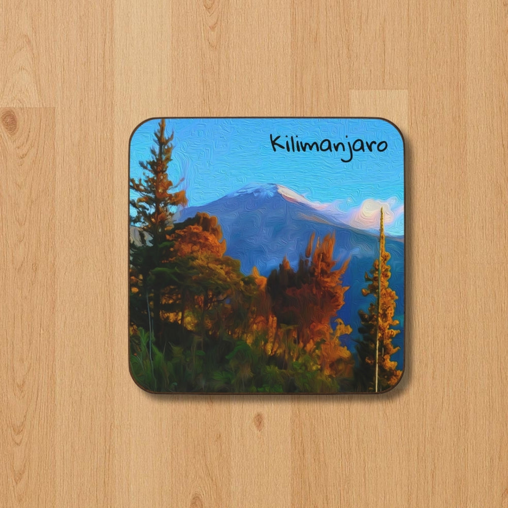 Kilimanjaro, Tanzania | Mount Kilimanjaro Autumn Forest | Original Series Hardboard Coaster