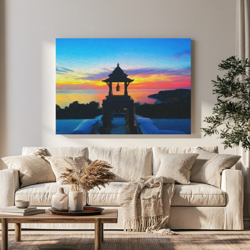 Sunset Bell Tower Shrine — Koh Lanta, Thailand, view 1