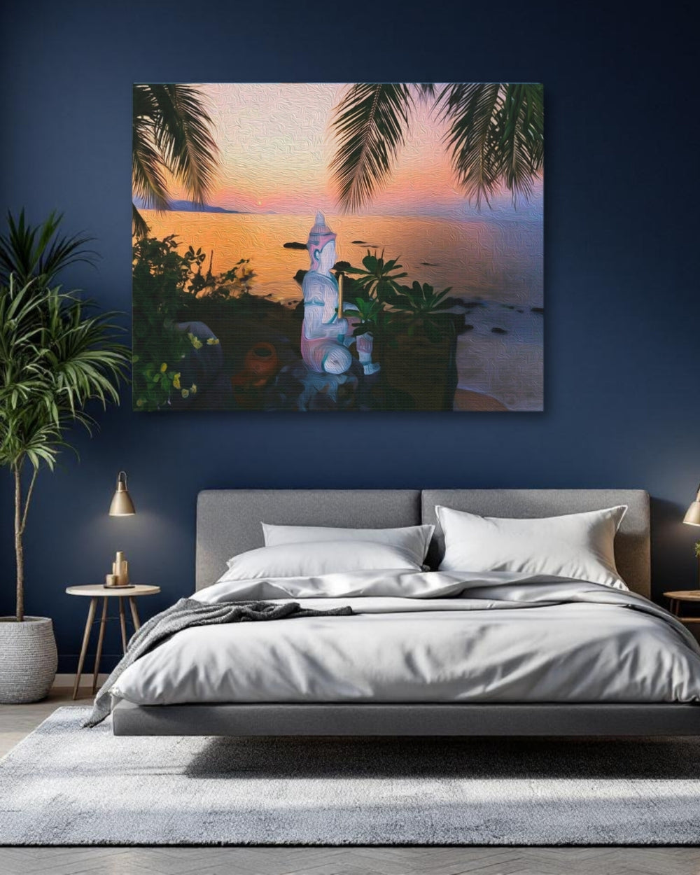 Koh Samui, Thailand | Tropical Sunset Beach Shrine | Original Series Gallery Canvas detail