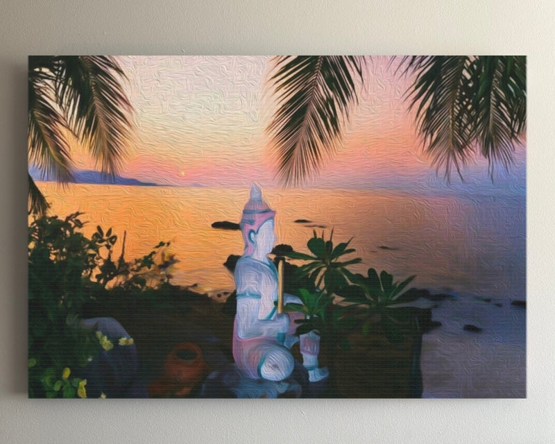 Tropical Sunset Beach Shrine — Koh Samui, Thailand