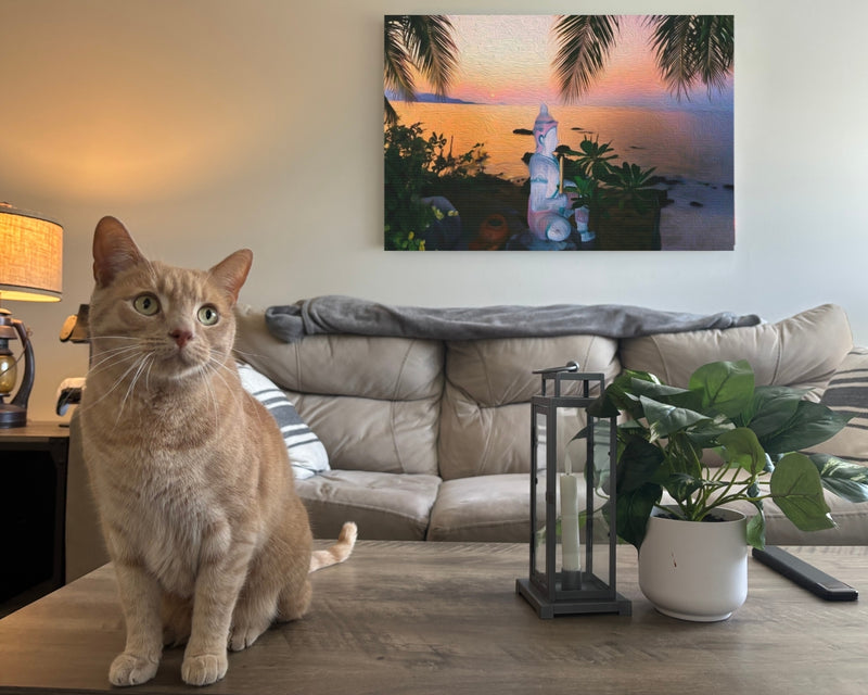 Tropical Sunset Beach Shrine — Koh Samui, Thailand, view 2