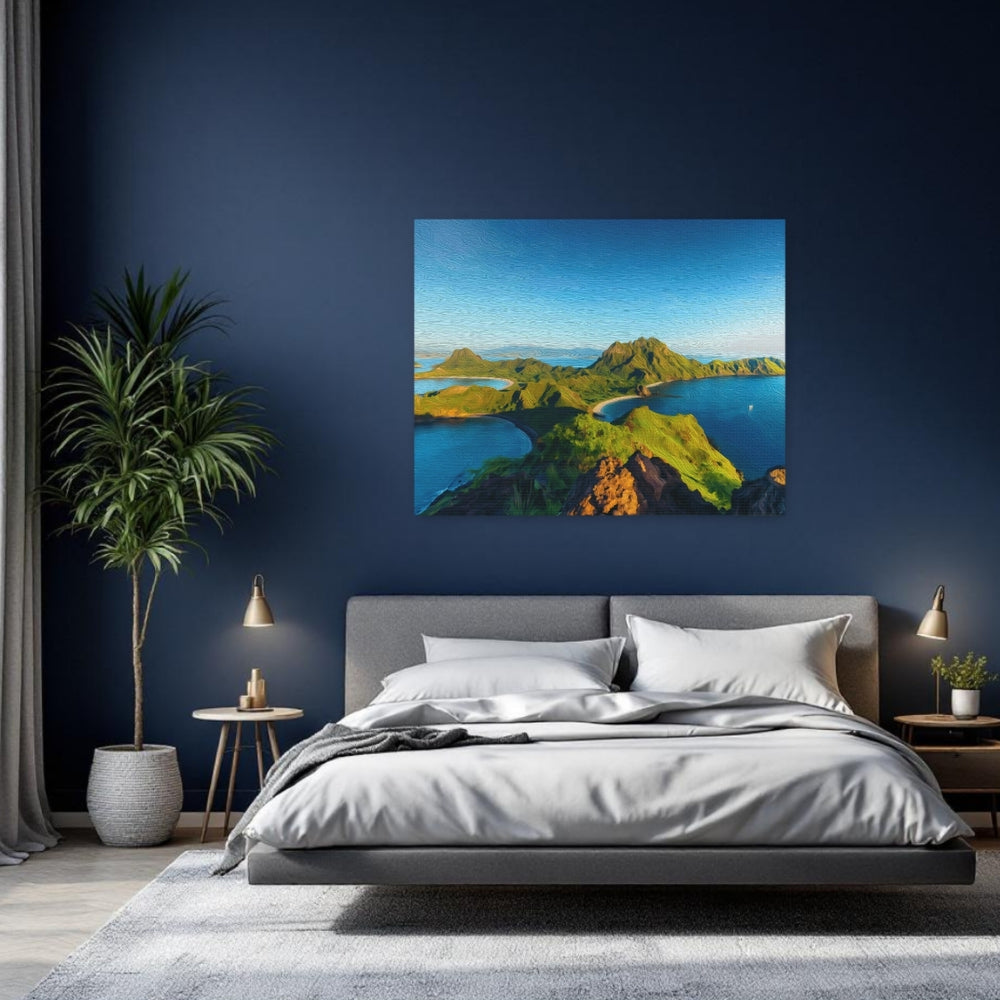 Komodo Island, Indonesia | Padar Island Aerial View | Original Series Gallery Canvas detail
