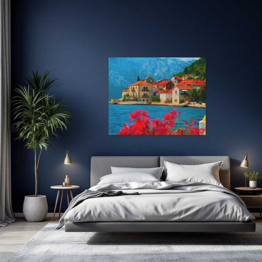 Kotor, Montenegro | Coastal Village Bay View | Original Series Gallery Canvas detail